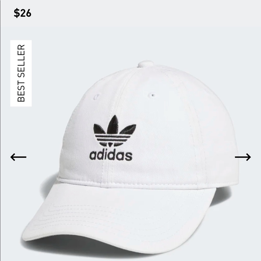 White and pink adidas hat